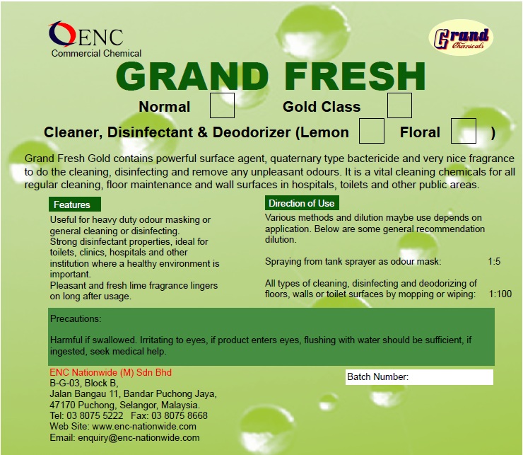 Deodorizer and Disinfectant 